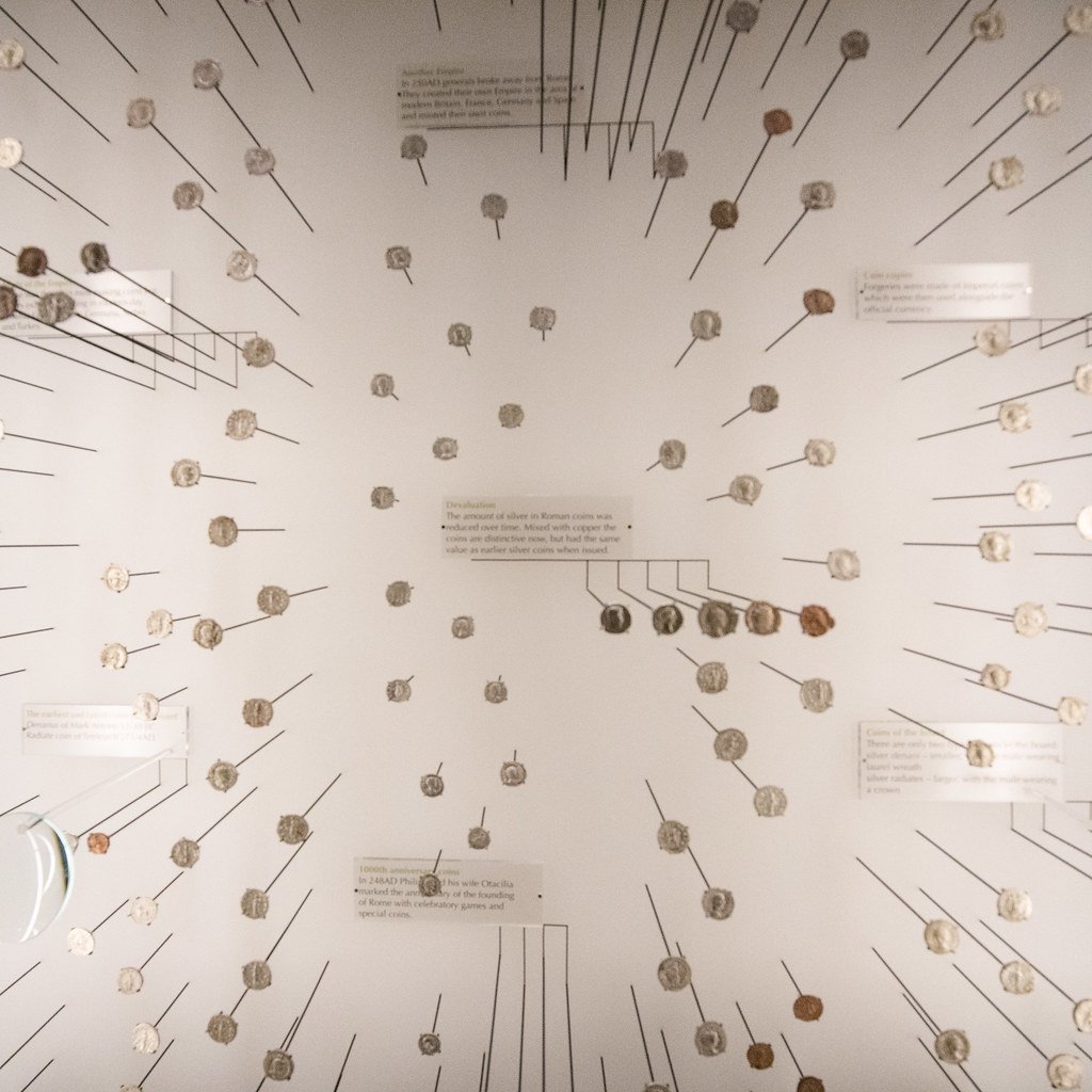 Roman coins in the baths