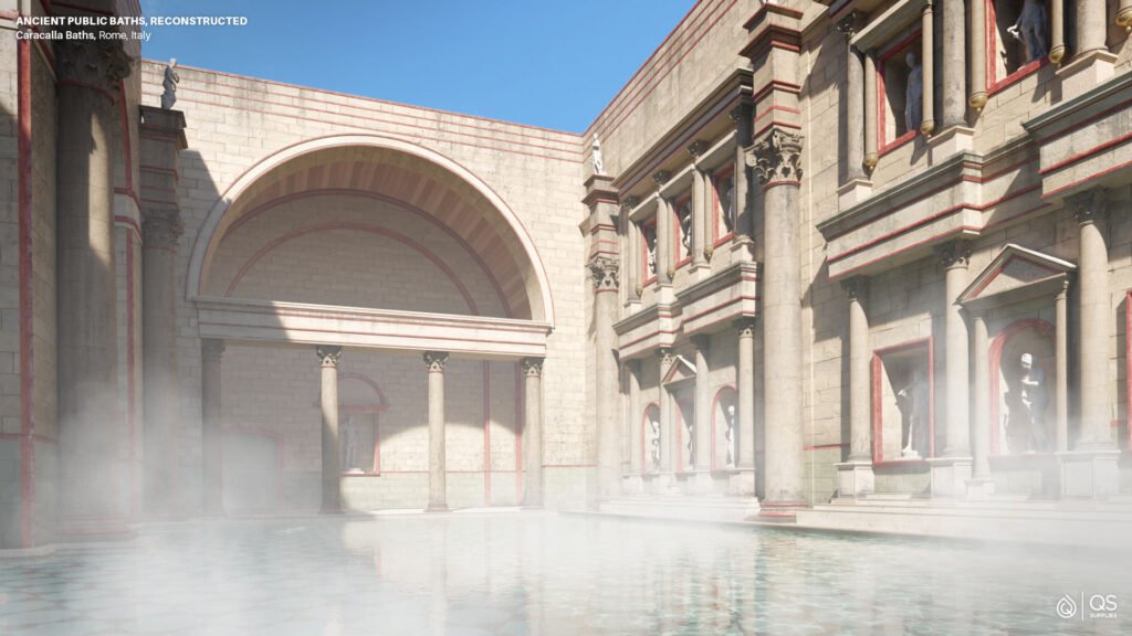 The natural heating of the Great Bath